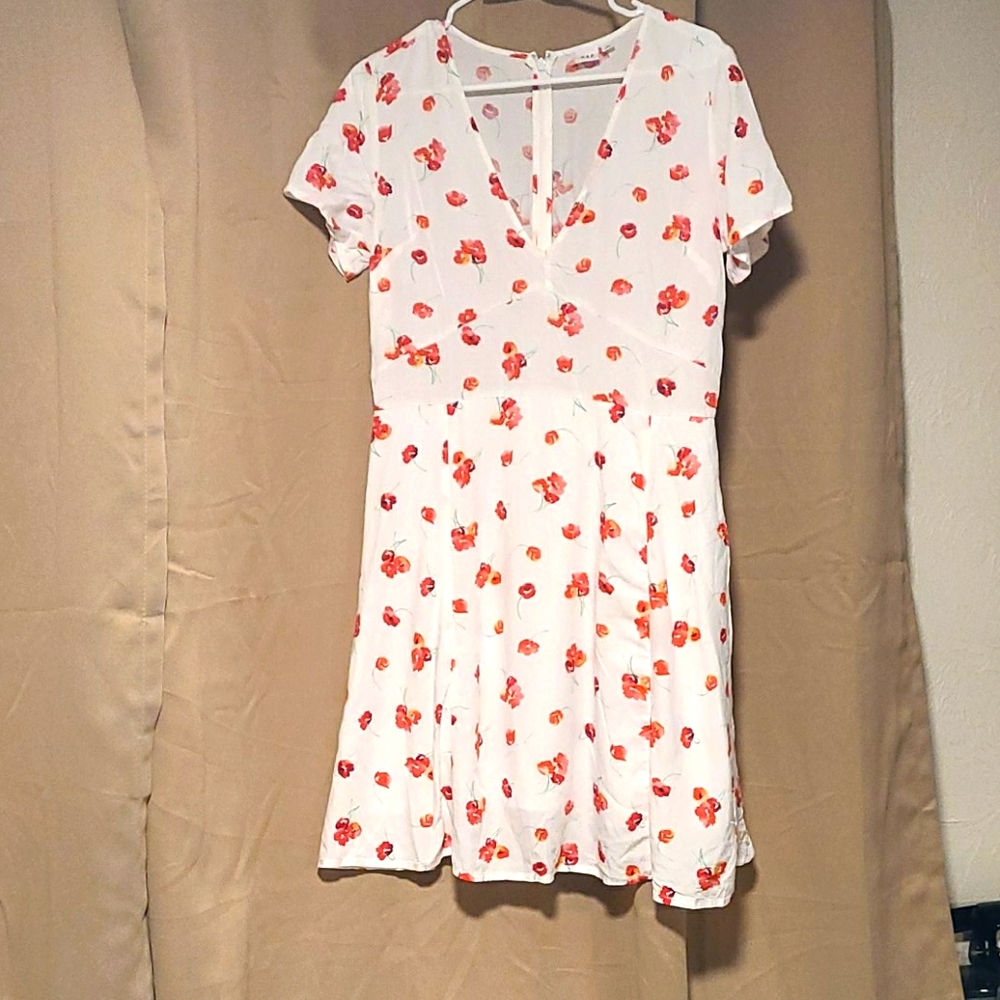 Gap white floral dress